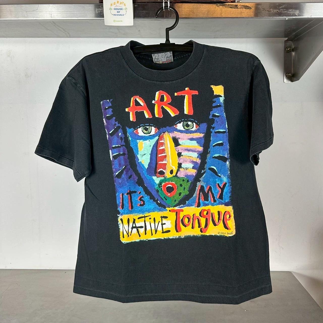 Vintage 90s Fred Babb It39s My Native Tongue Art Large single stitch T shirt Vintage Art shirt Vintage Artwork shirt Fred Babb Tshirt Graphic Tee – Cozy Vibes · Must-Have Style