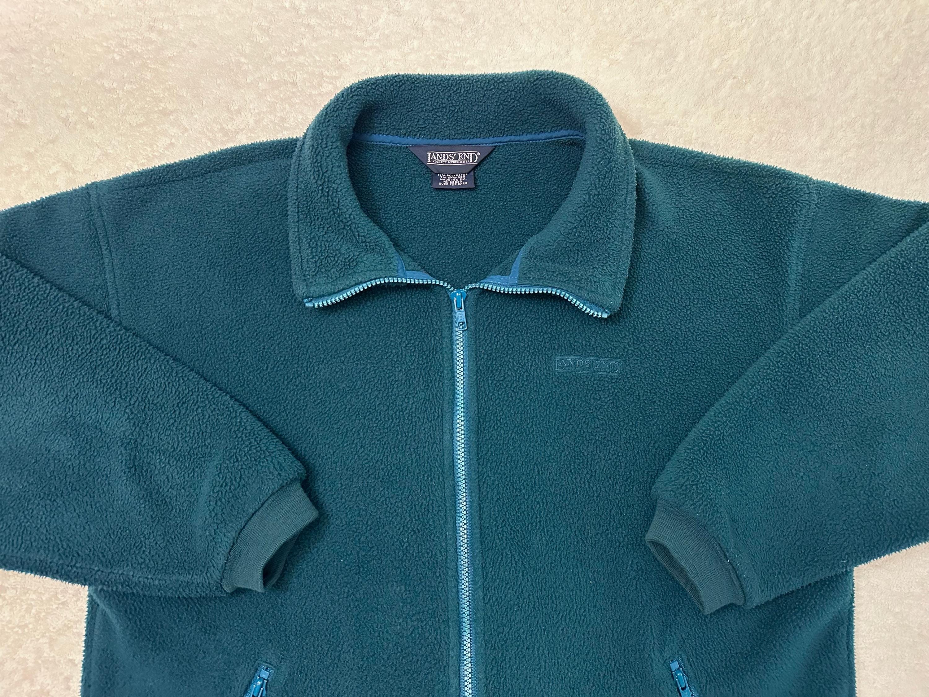 Vintage 1980s 1990s Lands End Made In USA Polartec Zip Up Fleece Jacket Womens M Graphic Tee – Easygoing Wear · High-Quality Print