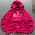 Vintage Y2K Pink Gap Grunge Full Zip Hoodie Hoodie – Easygoing Wear · Top Pick For Any Outfit