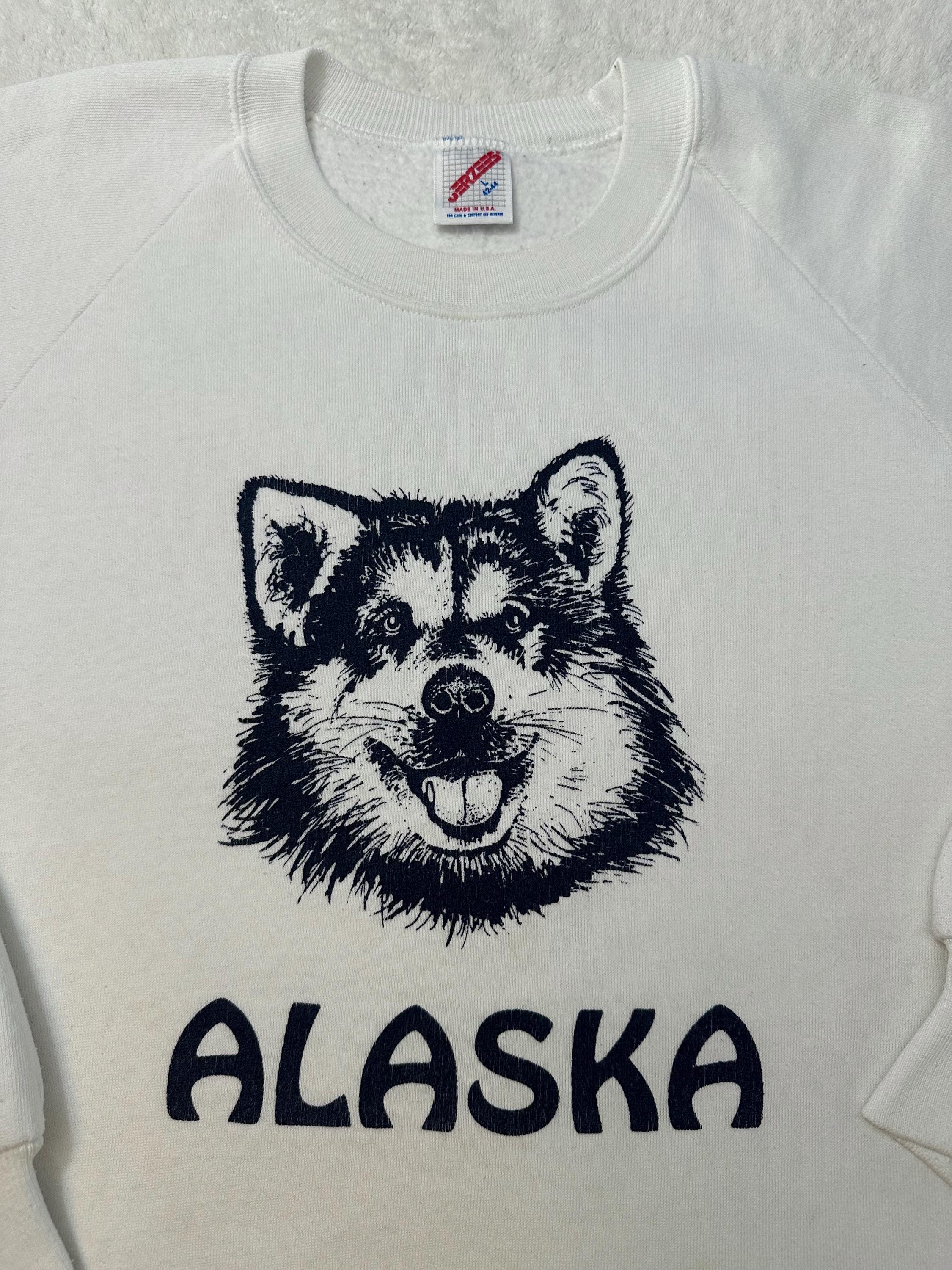 Vintage 1980s 1990s Alaska Lead Sled Dog Husky 2 Sided Joke Humor Sweatshirt M L Sweatshirt – Soft Feel · High-Quality Print