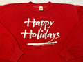 Vintage Early 1980s 80s Happy Holidays Russell Athletic Sweatshirt Gold Tag L Sweatshirt – Aesthetic Look · Great Gift For Fans