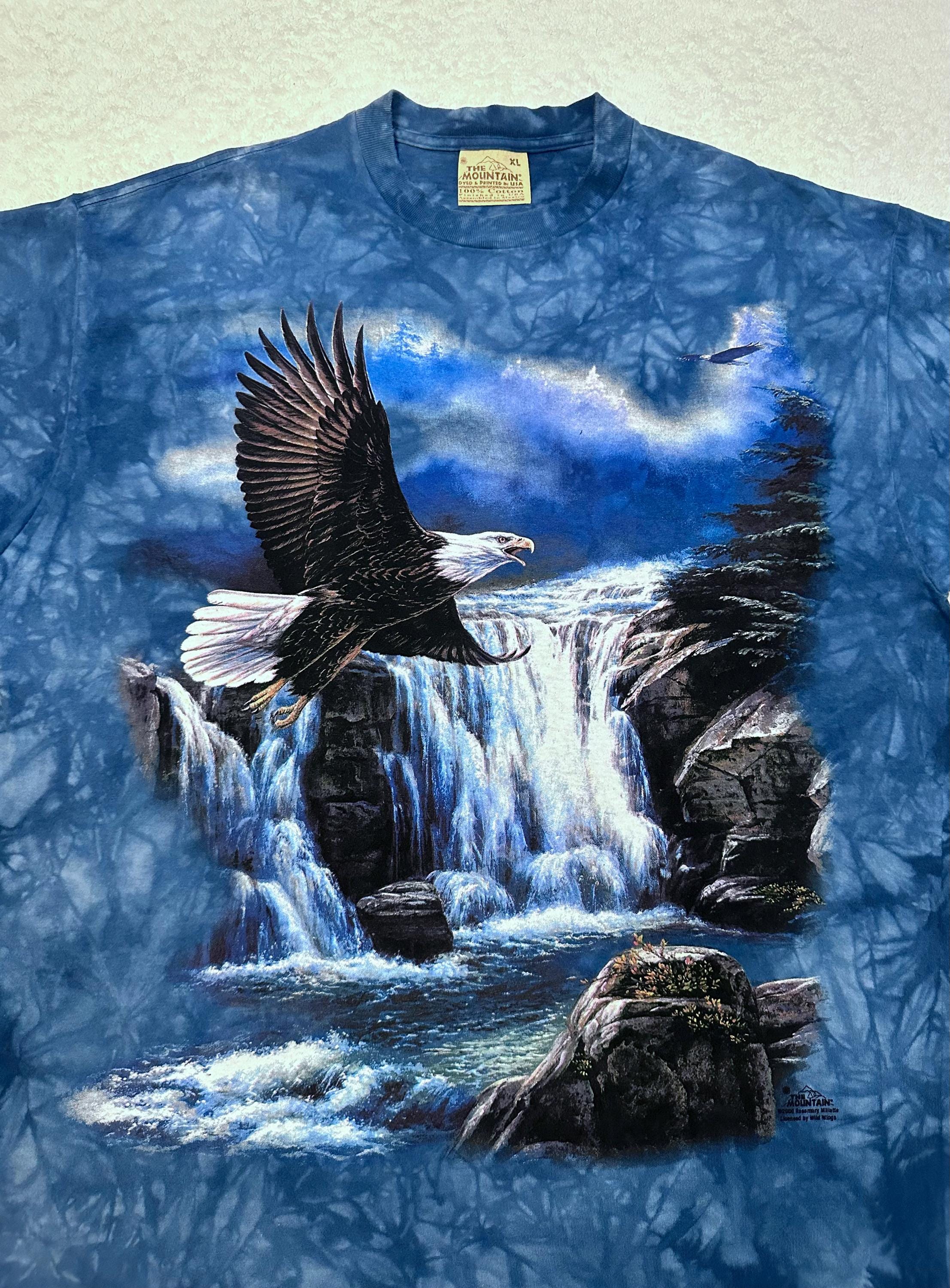 Vintage 2000s Y2K The Mountain Bald Eagle Tie Dye All Over Print T Shirt XL NEW Graphic Tee – Fan Favorite · High-Quality Print