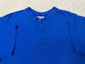 Vintage 1980s Basic Blank Skate Surf Hanes Beefy Henley Half Button T Shirt L XL Graphic Tee – Warm & Stylish · Perfect For Daily Wear