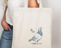 Pigeon Tote Bag Be COO Cotton Canvas Tote Bag Eco Friendly Bird Lover Gift Tote Bag – Aesthetic Look · Perfect For Daily Wear