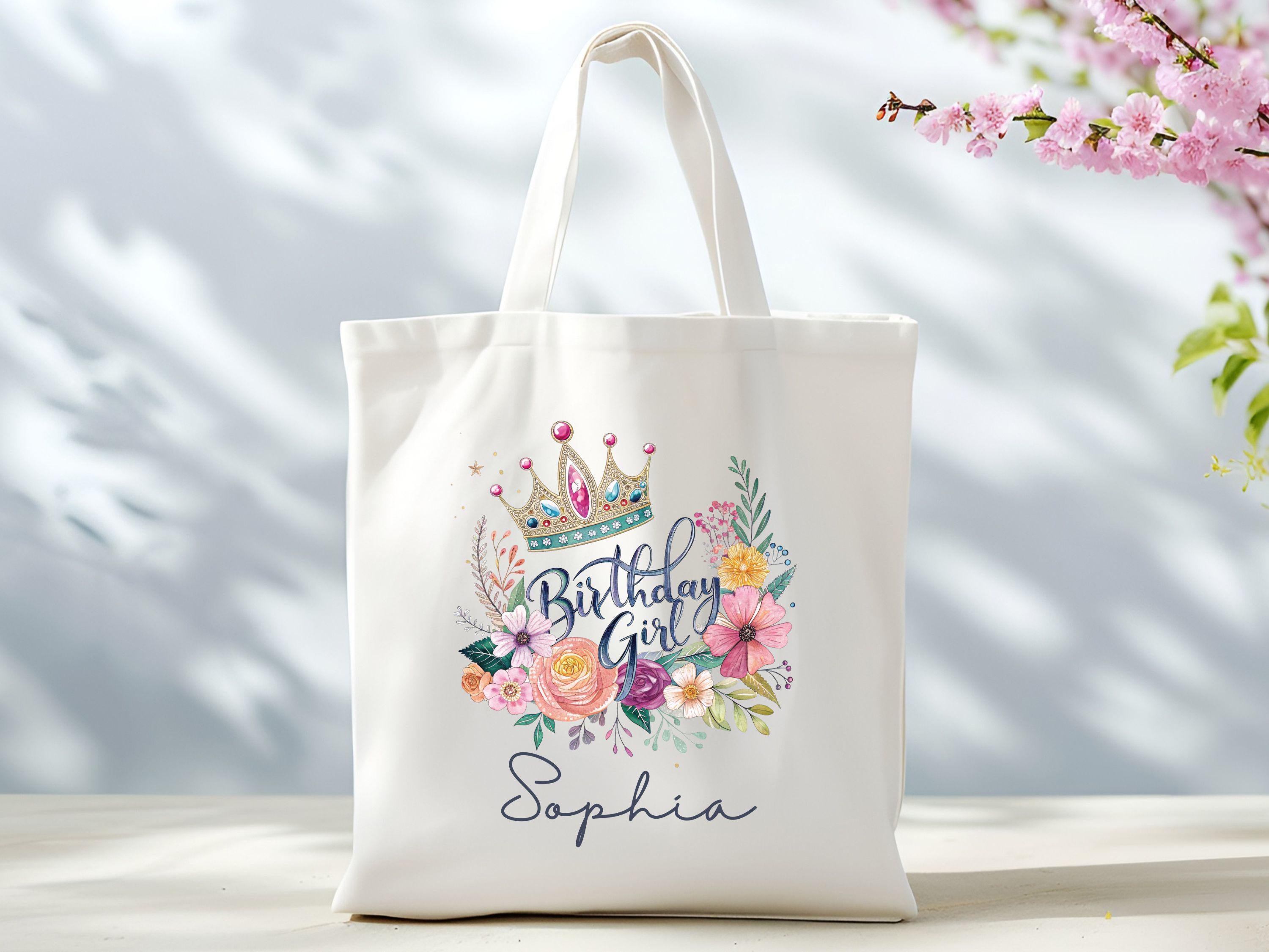 Personalized Name Birthday Girl Tote Bag Custom Birthday Girl Tote Girls Tote Bag Birthday Gift Women Birthday Party Bag Birthday Squad Tote Bag – Feel-Good Design · High-Quality Print