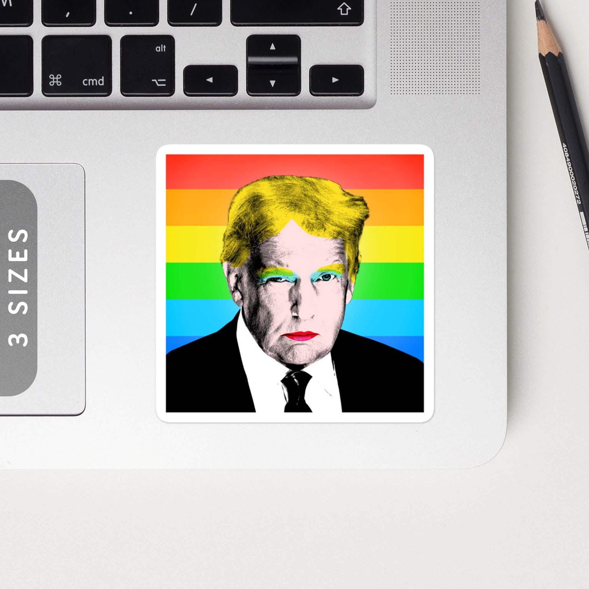 Donald Trump39s Pride Bubble free stickers Graphic Tee – Feel-Good Design · Trending Graphic Apparel