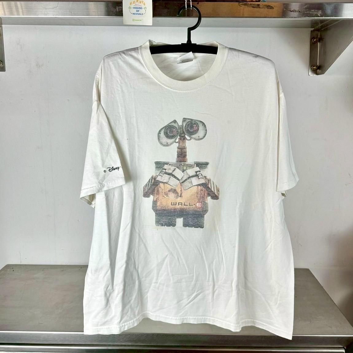 Vintage 2000s Wall E Disney Pixar Animated Movie Promo T shirt Graphic Tee – Aesthetic Look · Must-Have Style