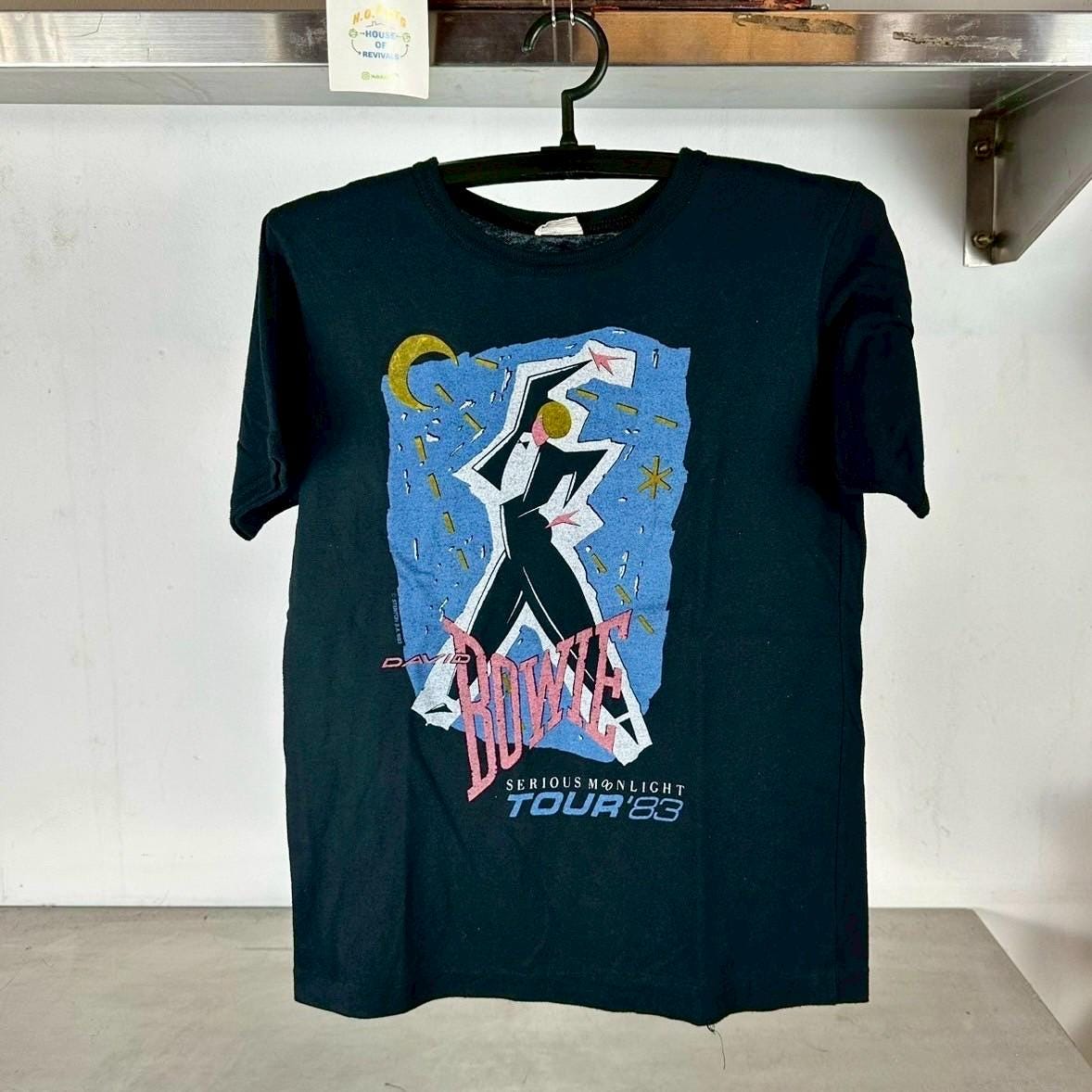 Vintage 1983 David Bowie Serious Moonlight Canada Tour Single Stitch T shirt Graphic Tee – Cozy Vibes · Perfect For Daily Wear