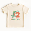 Two Cool Boy Birthday Shirt Dinosaur Skateboarding TShirt 2Nd Birthday Shirt Two Birthday Shirt Second Birthday Boy Birthday Gift Toddler Graphic Tee – Easygoing Wear · Great Gift For Fans