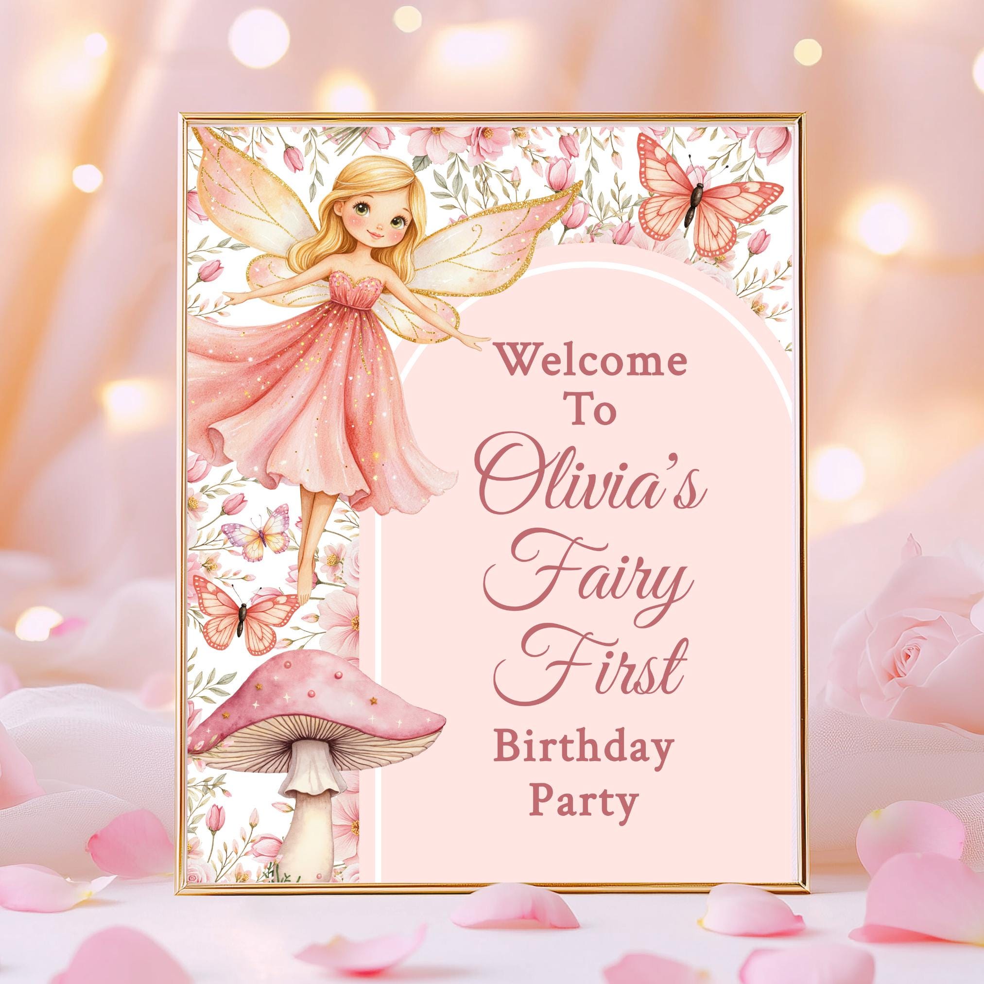 Fairy First Sign Fairy First Birthday Welcome Sign Fairy 1St Birthday Girl Fairy Birthday Sign Garden Fairy Party Decor First Birthday FB4 Graphic Tee – Everyday Comfort · Must-Have Style