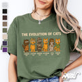 Funny Evolution of Cats T Shirt History of Cats Graphic Tee Timeline Cat Shirt Gift for Cat Lovers Graphic Tee – Aesthetic Look · Trending Graphic Apparel
