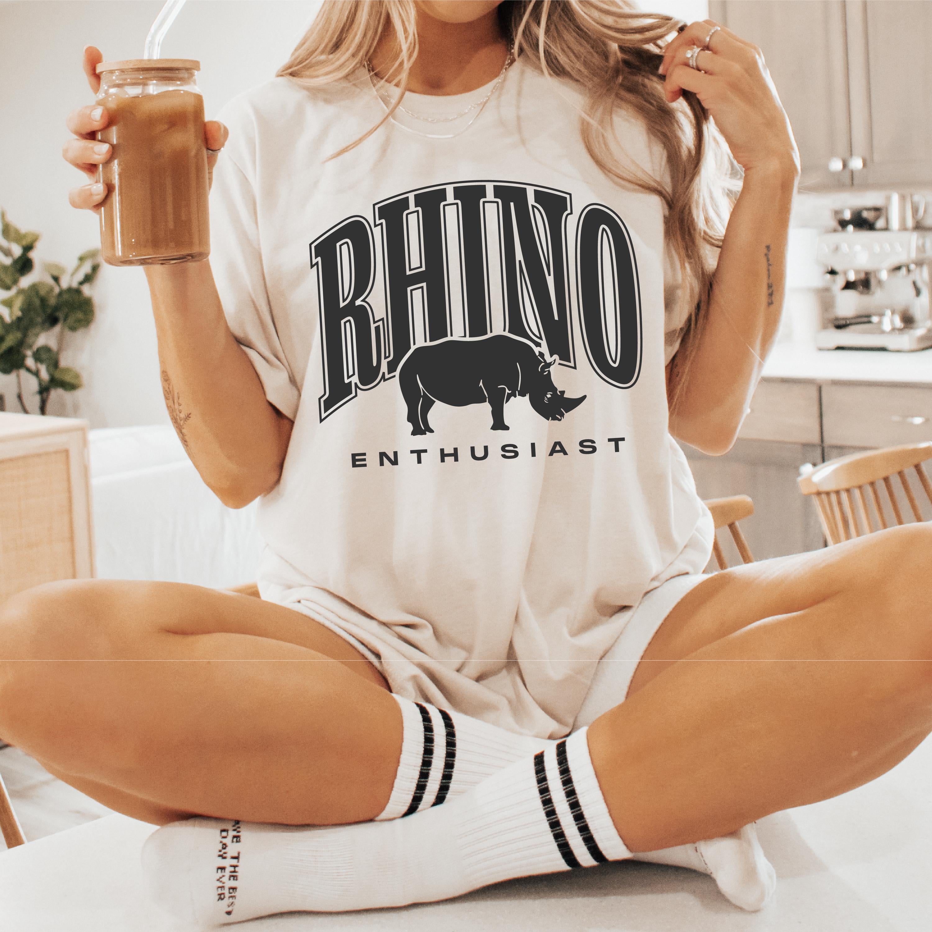 Rhino Enthusiast Shirt Funny Gift For Rhinoceros Lovers Unique Wildlife Tee Great for Animal Lovers Conservationists Graphic Tee – Warm & Stylish · Trending Graphic Apparel