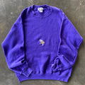 Vintage Lee 90s Tag Minnesota Vikings Embroidered Small Logo Sweatshirt Crewneck Pullover Jumper Sweater Vikings Colour Purple Size Medium Sweatshirt – Aesthetic Look · Trending Graphic Apparel