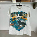 Vintage 1993 San Jose Sharks Hockey Graphic NHL Large Single Stitch T shirt Vintage San Jose Sharks Tshirt Vintage Sports Tshirt Graphic Tee – Fan Favorite · High-Quality Print