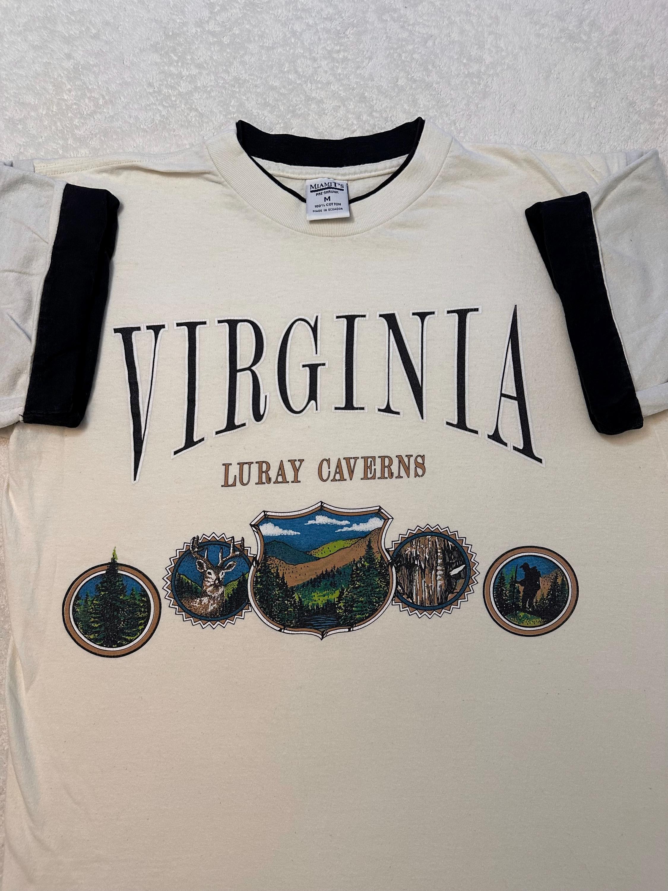 Vintage 1990s 90s Luray Caverns Virginia Shenandoah Mountains Promo T Shirt M Graphic Tee – Bold Style · High-Quality Print