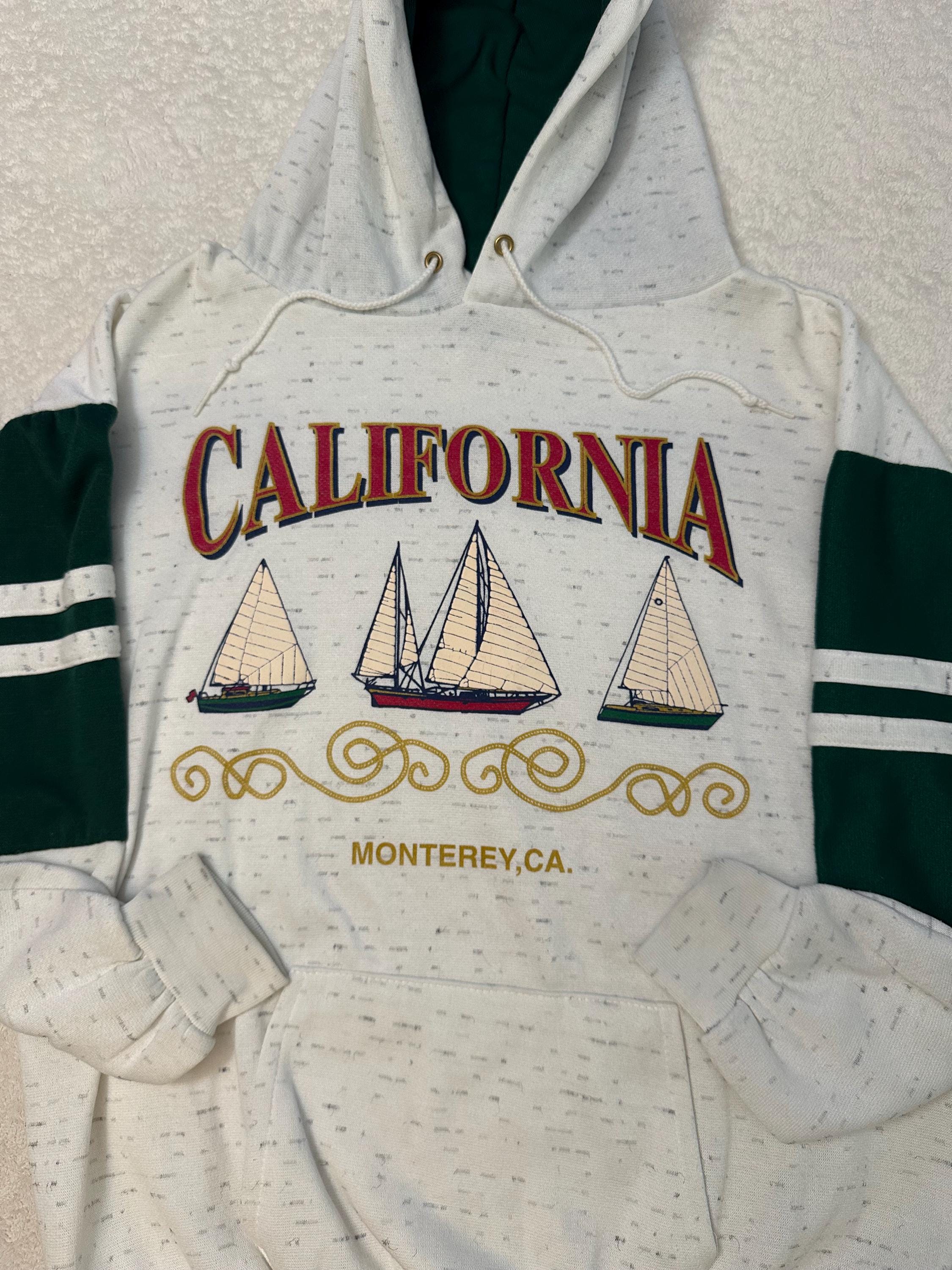 Vintage 1980s 80s Monterey California Sail Boat Sailing Sweatshirt Hoodie M NEW Hoodie – Feel-Good Design · Trending Graphic Apparel