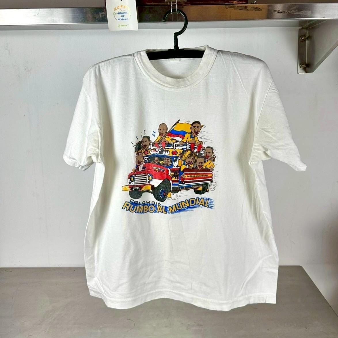 Vintage 1994 Colombia World Cup Soccer Caricature Large Single stitch T shirt Vintage Soccer Tshirt Vintage Sports shirt Graphic Tee – Easygoing Wear · Must-Have Style