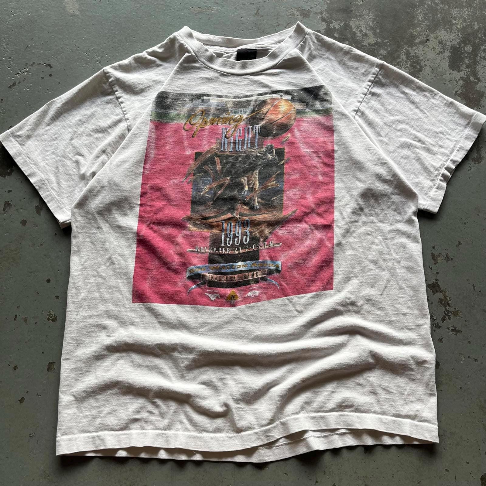 Vintage Rare 90s Arkansas Razorbacks Opening Night Bud Walton Arena Shirt Graphic Tee – Aesthetic Look · Perfect For Daily Wear