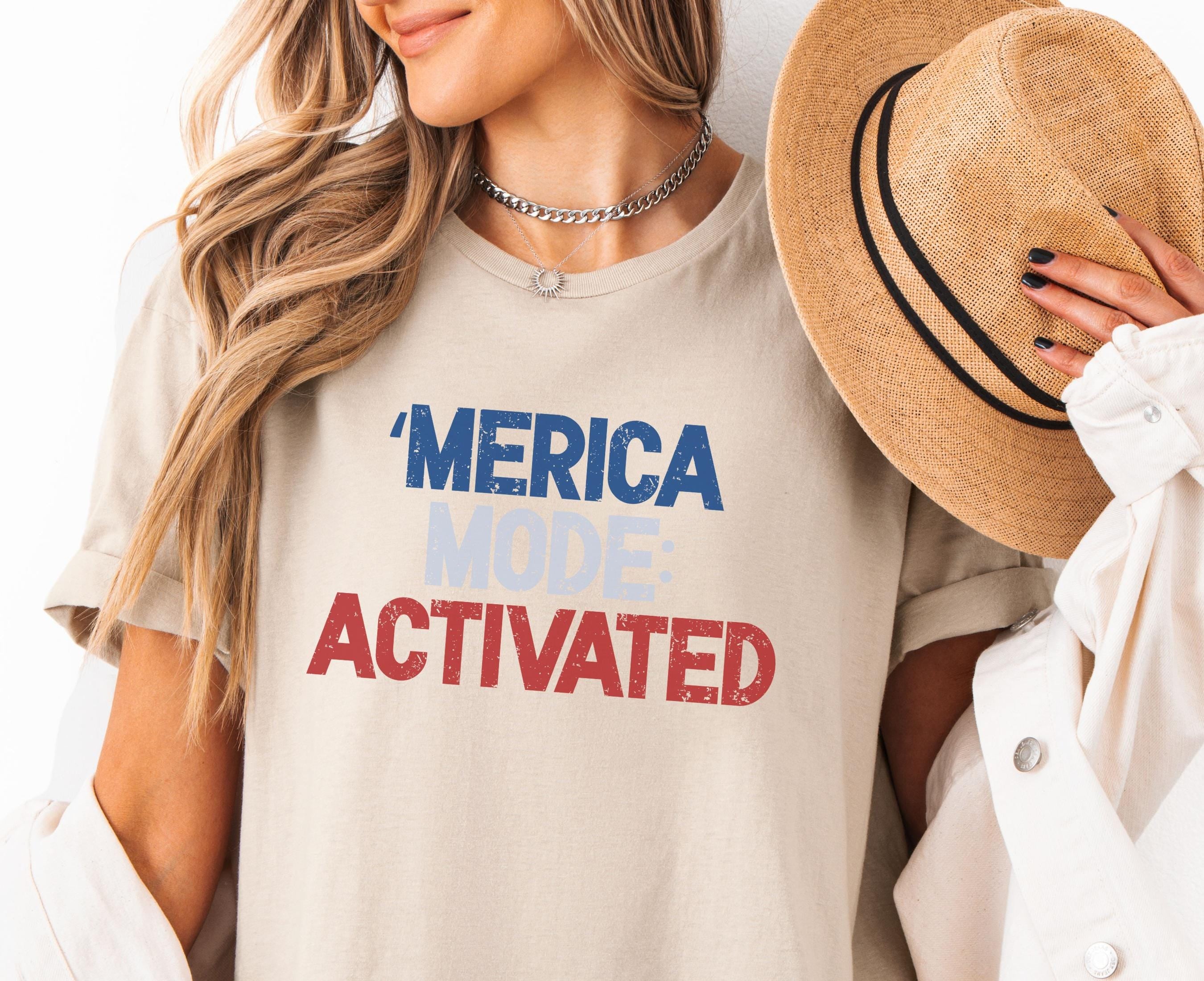 July 4th Shirt Merica Mode Activated T Shirt for 4th of July Party in the USA Gift Funny 39Merica Tee 4th of July Shirt Graphic Tee – Everyday Comfort · Top Pick For Any Outfit