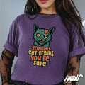 Zombie Cat Shirt Funny Sarcastic Cat Tee Zombies Eat Brains You39re Safe Shirt Halloween Shirt Undead Humor T Shirt Graphic Tee – Cozy Vibes · Top Pick For Any Outfit