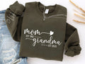 Custom Mama Shirt with Kid Name on Sleeve Grandma Sweatshirt Mothers Day Gift Mommy Gift New Momma Gift Gift for Nana Gigi Hoodie Hoodie – Warm & Stylish · Perfect For Daily Wear