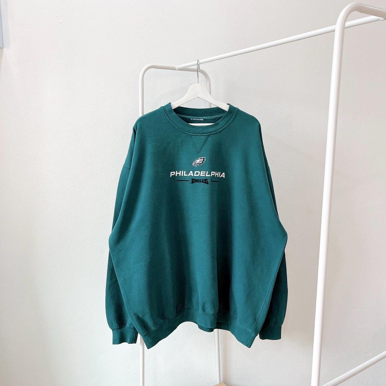 Vintage 90s Philadelphia Eagles NFL football vintage embroidery green sweatshirt XXL Sweatshirt – Everyday Comfort · Trending Graphic Apparel