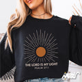 Christian Sweatshirt The Lord Is My Light Psalm 27 1 Bible Verse Crewneck Unisex Faith Sweater Religious Christian Gift Sweatshirt – Easygoing Wear · Great Gift For Fans