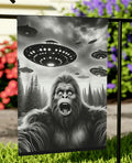 Garden Flag Bigfoot Alien Garden Banner for Cryptid Sasquatch Enthusiasts Outdoor Decor Yard Art Camping Flag Funny Housewarming Gift Graphic Tee – Feel-Good Design · Top Pick For Any Outfit
