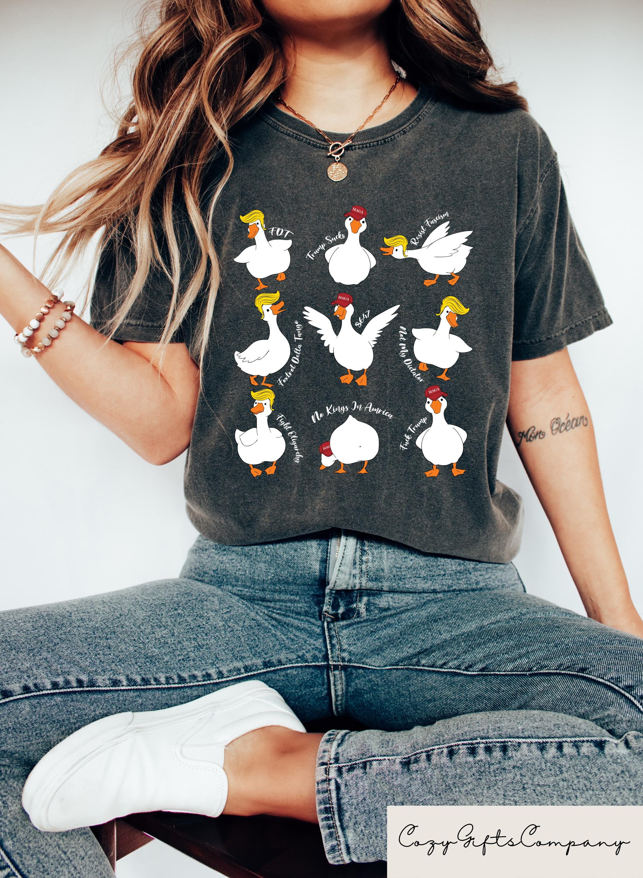 Retro Comfort Duck Trump Shirt FDT T Shirt Funny Trump Sweatshirt Resist Crewneck Anti Trump Gift Anti MAGA Tee Grumpy Trump Outfit Sweatshirt – Soft Feel · Perfect For Daily Wear