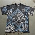 Vintage 90s MC Escher Lizard Chameleon Stars AOP Art Shirt Graphic Tee – Fan Favorite · Great Gift For Fans