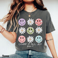 Christian Shirt Happy Face Tee Retro Faith T Shirt Count It All Joy Bible Verse Scripture Flowers Religious Gift Graphic Tee – Everyday Comfort · Trending Graphic Apparel