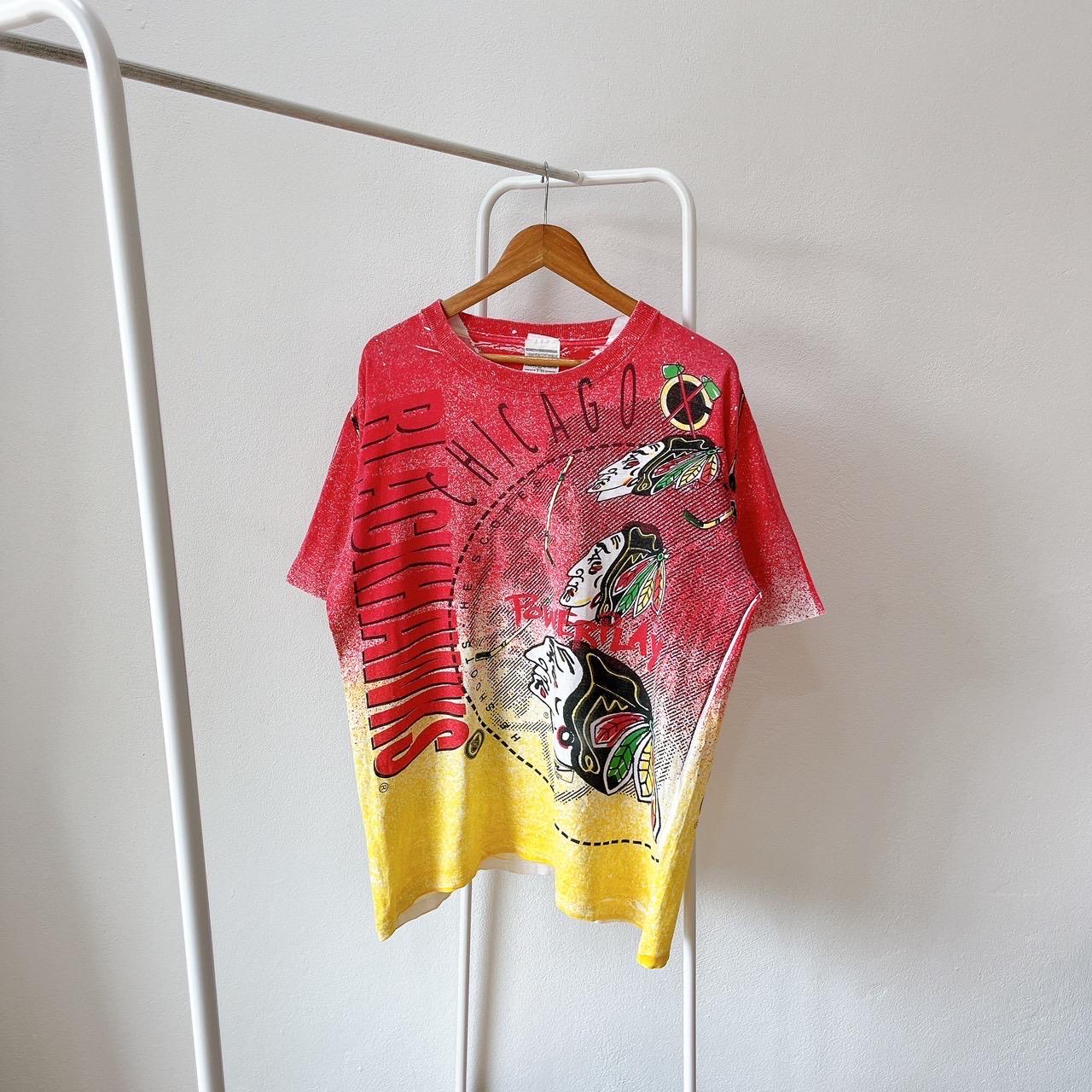 Vintage 90s Chicago Blackhawks NHL hockey vintage Magic Johnson OVP red t shirt L Graphic Tee – Cozy Vibes · Must-Have Style