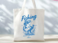 Fishing Makes Me Happy Tote Bag Custom Fishing Bag Cool Fisherman Tote Father39s Day Gift Camping Lover Tote Fishing Bag for Him Tote Bag – Premium Graphic · Must-Have Style