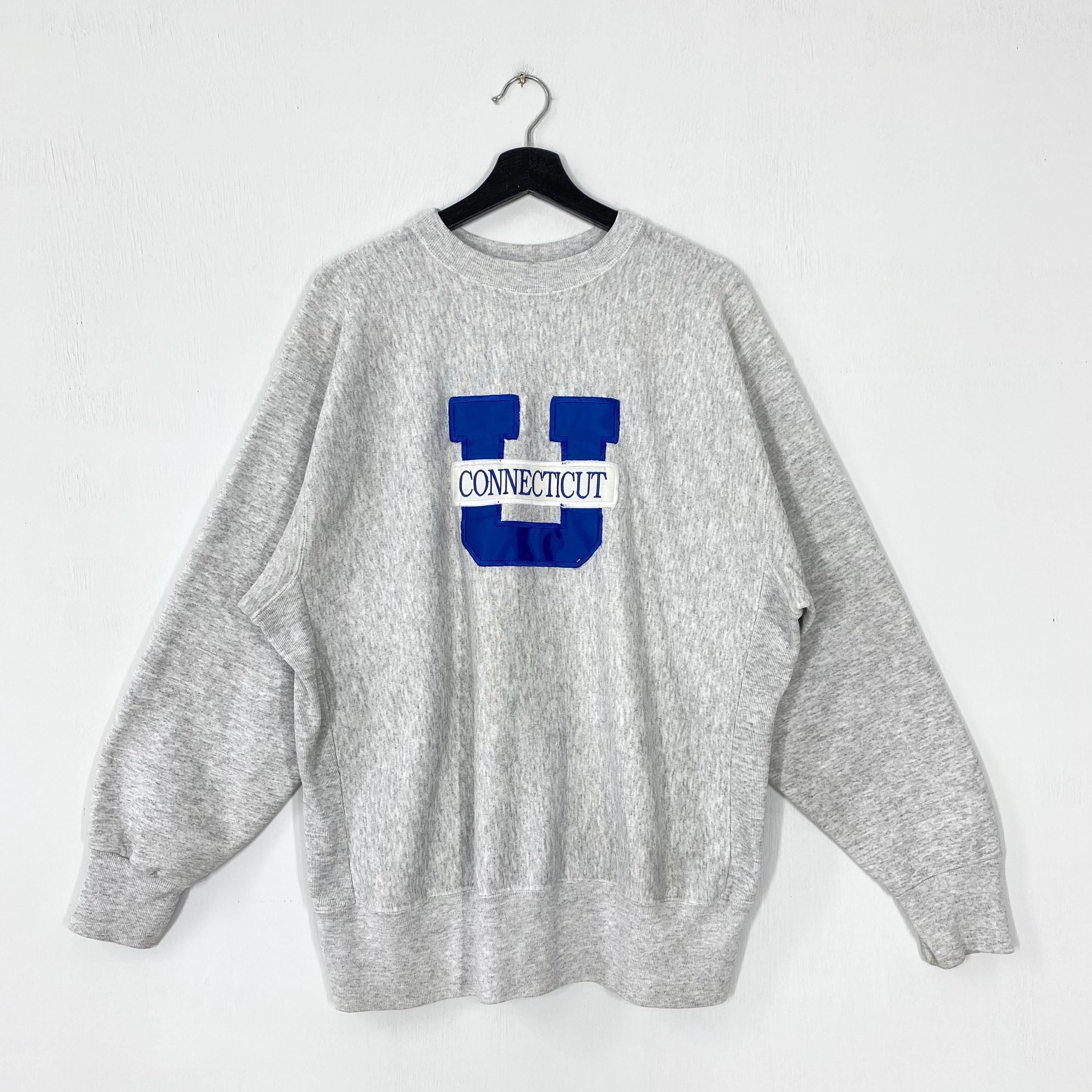 Vintage 90s University Connecticut Sweatshirt University Connecticut Crewneck Connecticut Sweater UConn Huskies Embroidered Logo XLarge Sweatshirt – Bold Style · Great Gift For Fans