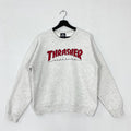 Vintage Thrasher Sweatshirt Thrasher Crewneck Thrasher Sweater Pullover Thrasher Magazine Skateboard Thrasher Print Logo Grey Small Sweatshirt – Soft Feel · Must-Have Style