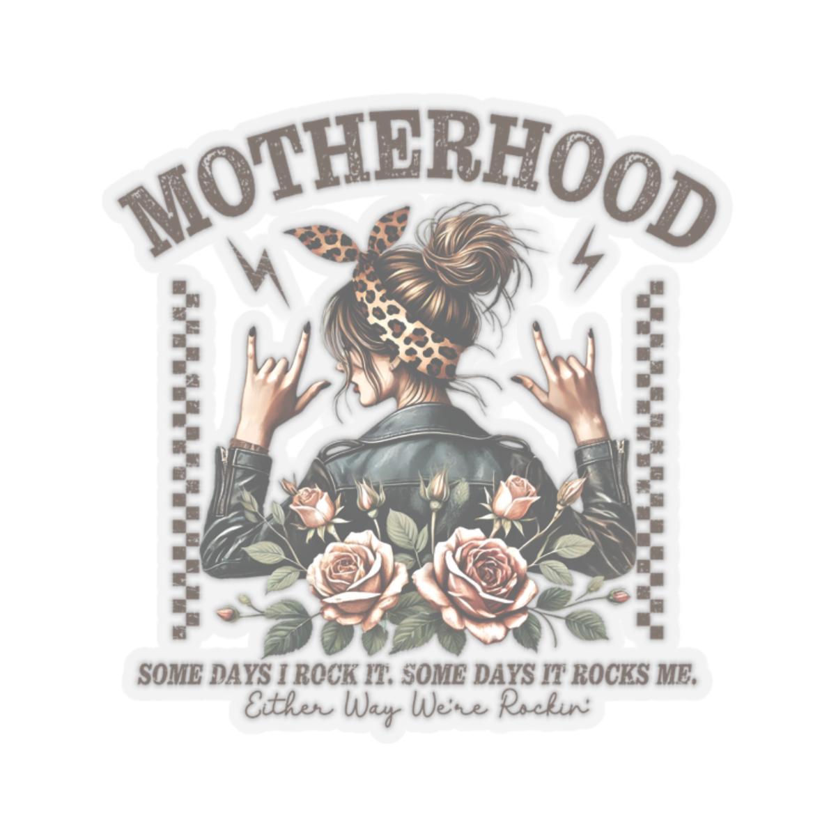 Motherhood Kiss Cut Stickers Rocking Mom Vibes Laptop Decor Gift for New Moms Trendy Mother39s Day Floral Art Graphic Tee – Feel-Good Design · Top Pick For Any Outfit