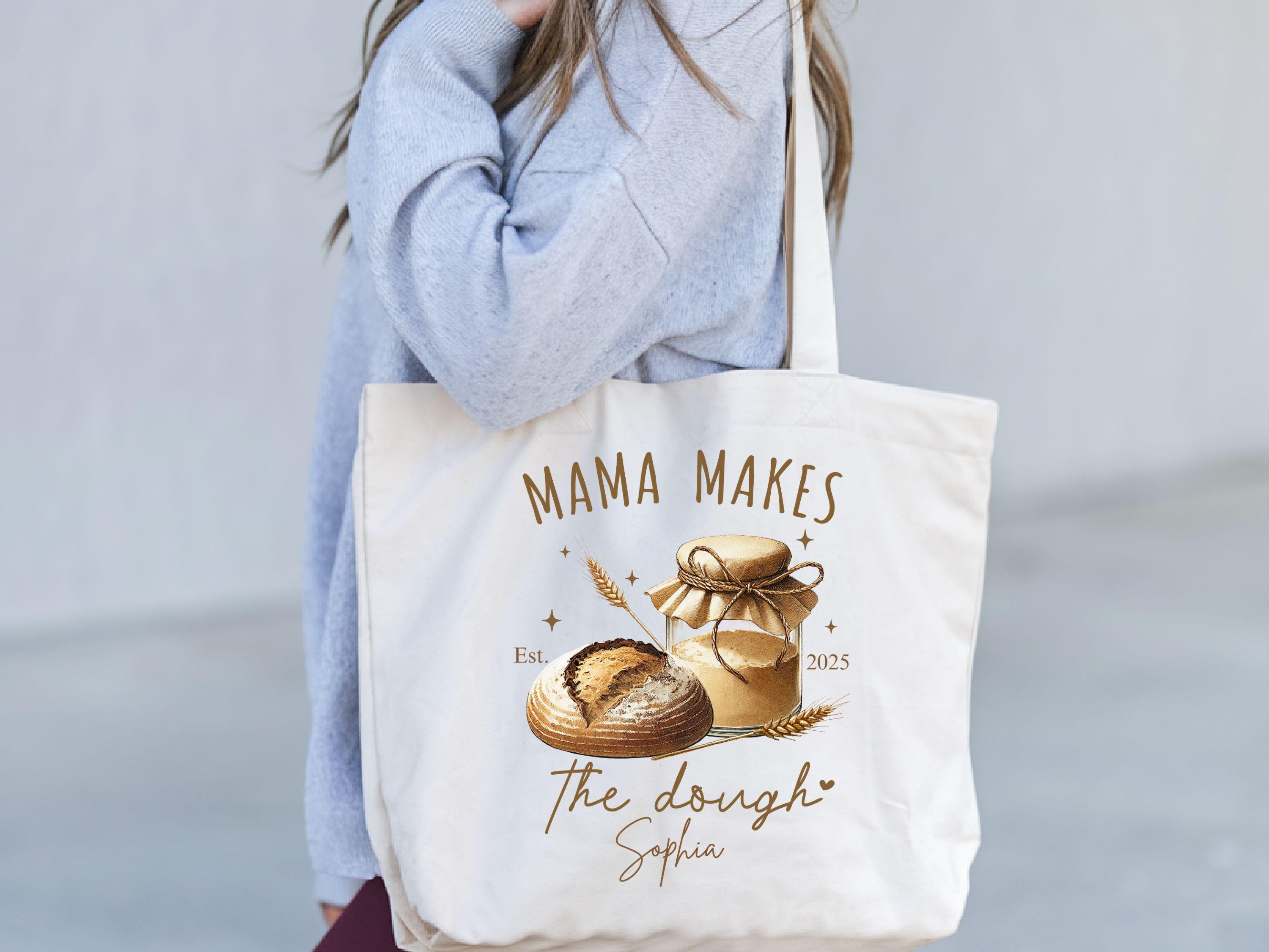 Mama Makes The Dough Tote Bag Funny Baking Bag For Mom Gift For Baker Mom Rustic Kitchen Gifts Mother39s Day Gift Cooking Gift Idea Tote Bag – Fan Favorite · Must-Have Style