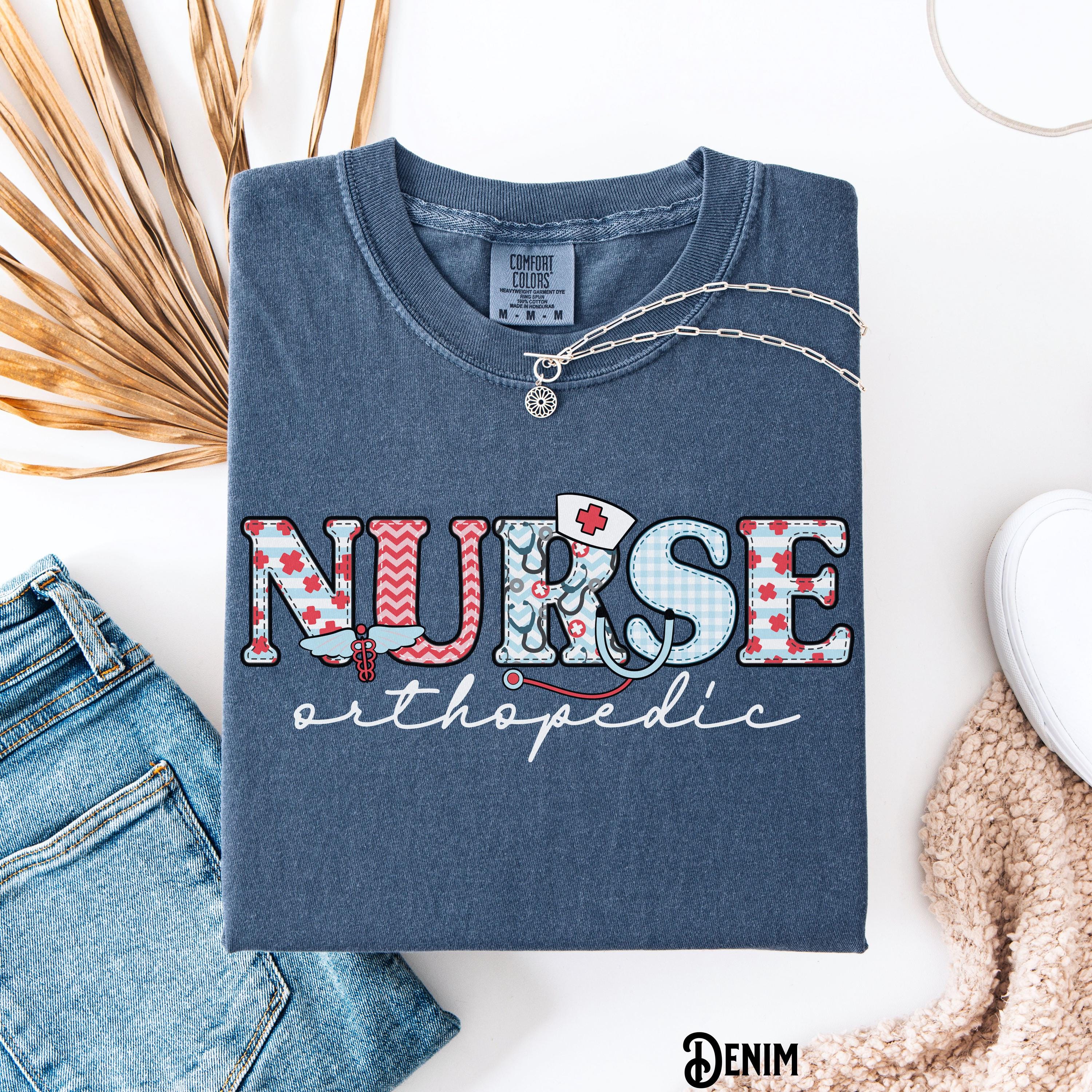 Orthopedic Nurse Shirt Ortho RN Tee Orthopedics Bones Retro T Shirt Medical Tshirt Crew Gift For Orthopedic Nurse Graphic Tee – Easygoing Wear · Perfect For Daily Wear