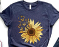 Sunflower Butterfly Shirt Flower Tshirt Flower Shirt Sunflower Shirt Sunflower Gift Flower Tee Flower Gift for Mom Graphic Tee – Fan Favorite · Trending Graphic Apparel