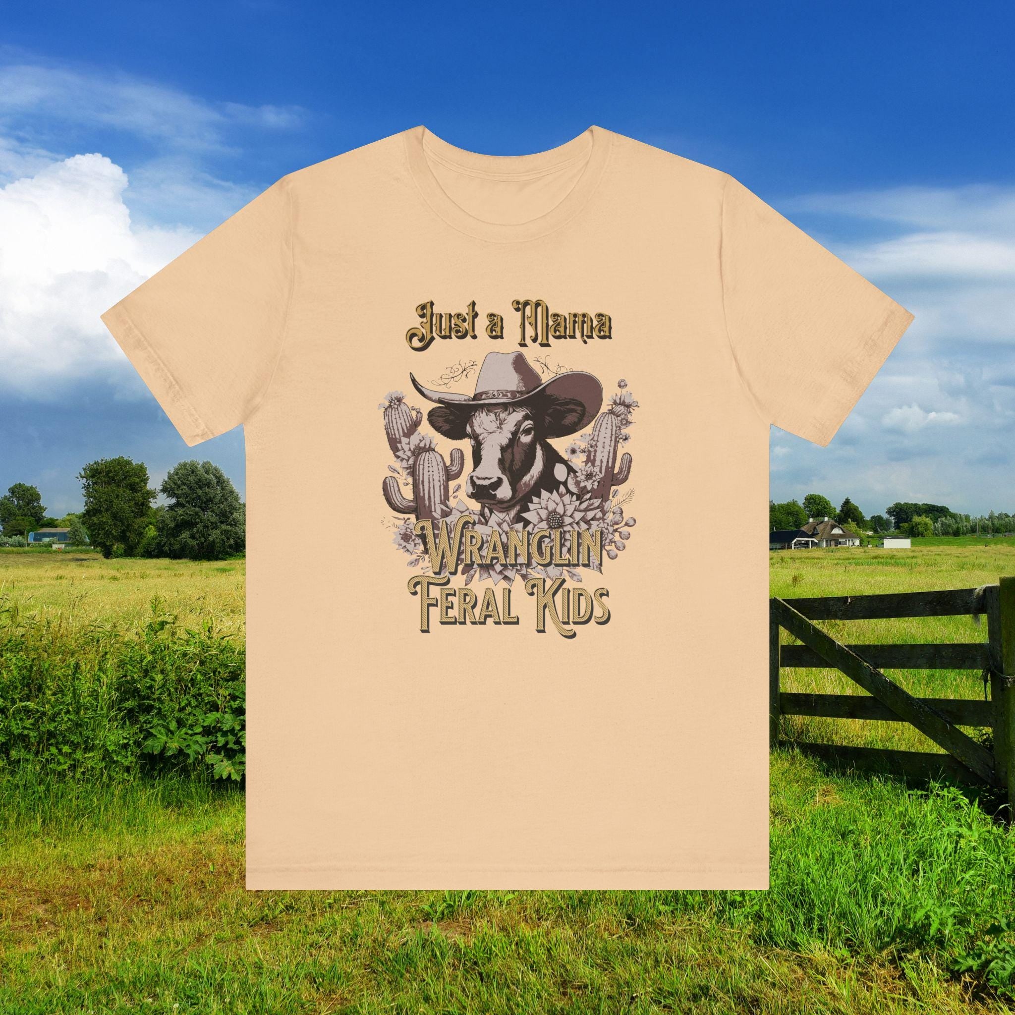 Wranglin Mamas Wild West Adventure Tee Because Motherhood Aint for the Faint of Heart Graphic Tee – Easygoing Wear · Trending Graphic Apparel