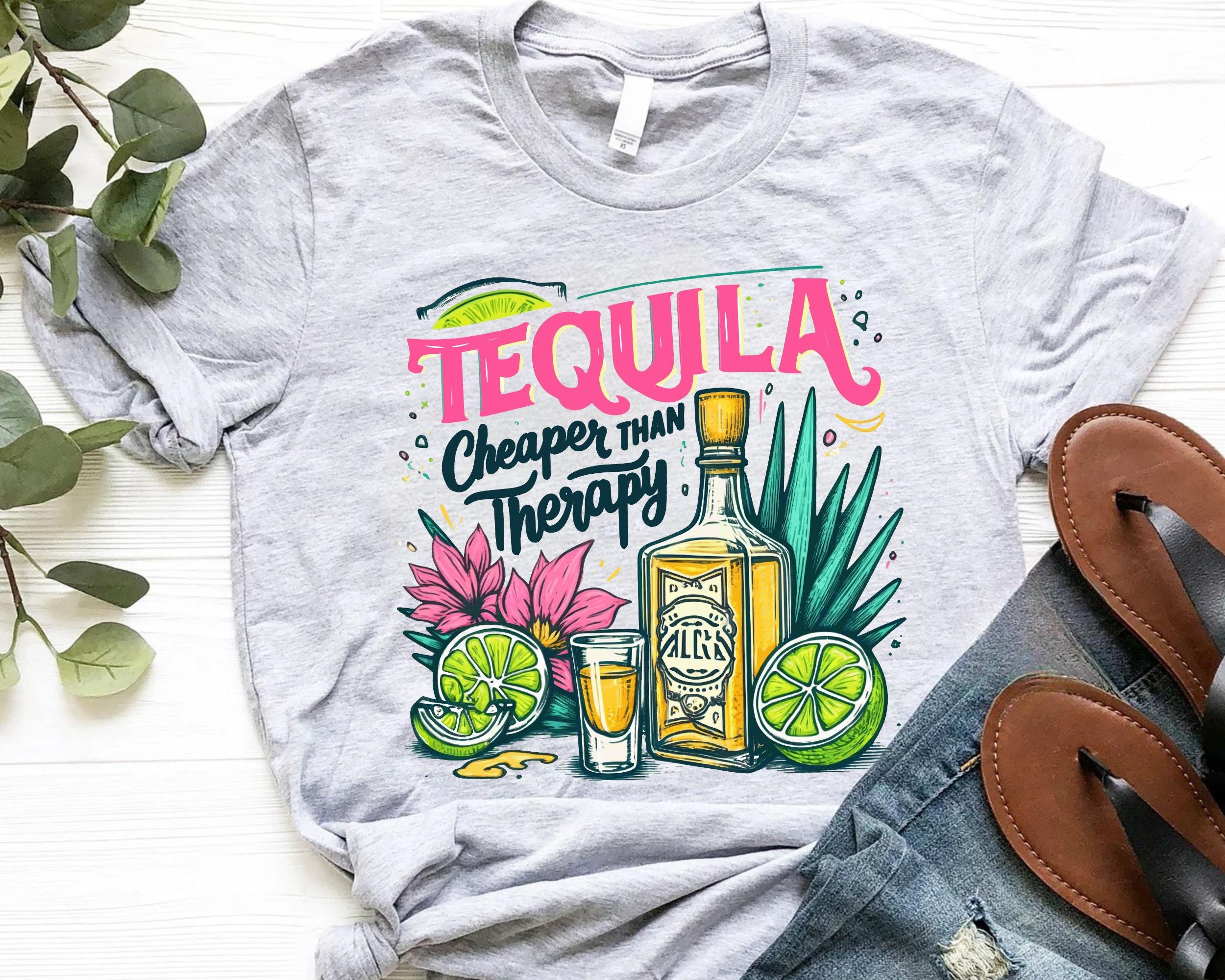 Tequila Cheaper Than Therapy Shirt Tequila T Shirt Cinco de Mayo Shirt Mexican Shirt Mexican Gift Shirt Graphic Tee – Warm & Stylish · Trending Graphic Apparel