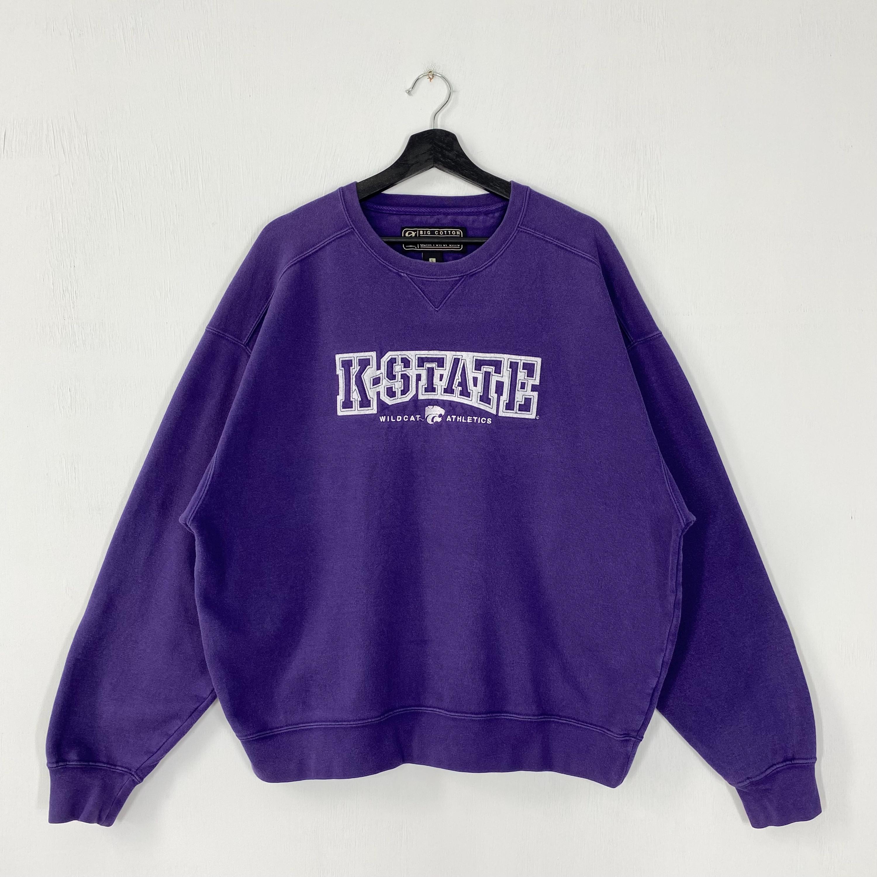 Vintage Kansas State University Sweatshirt Kansas State Crewneck Kansas Sweater Pullover Kansas State Wildcats Embroidered Logo Purple Large Sweatshirt – Aesthetic Look · Trending Graphic Apparel