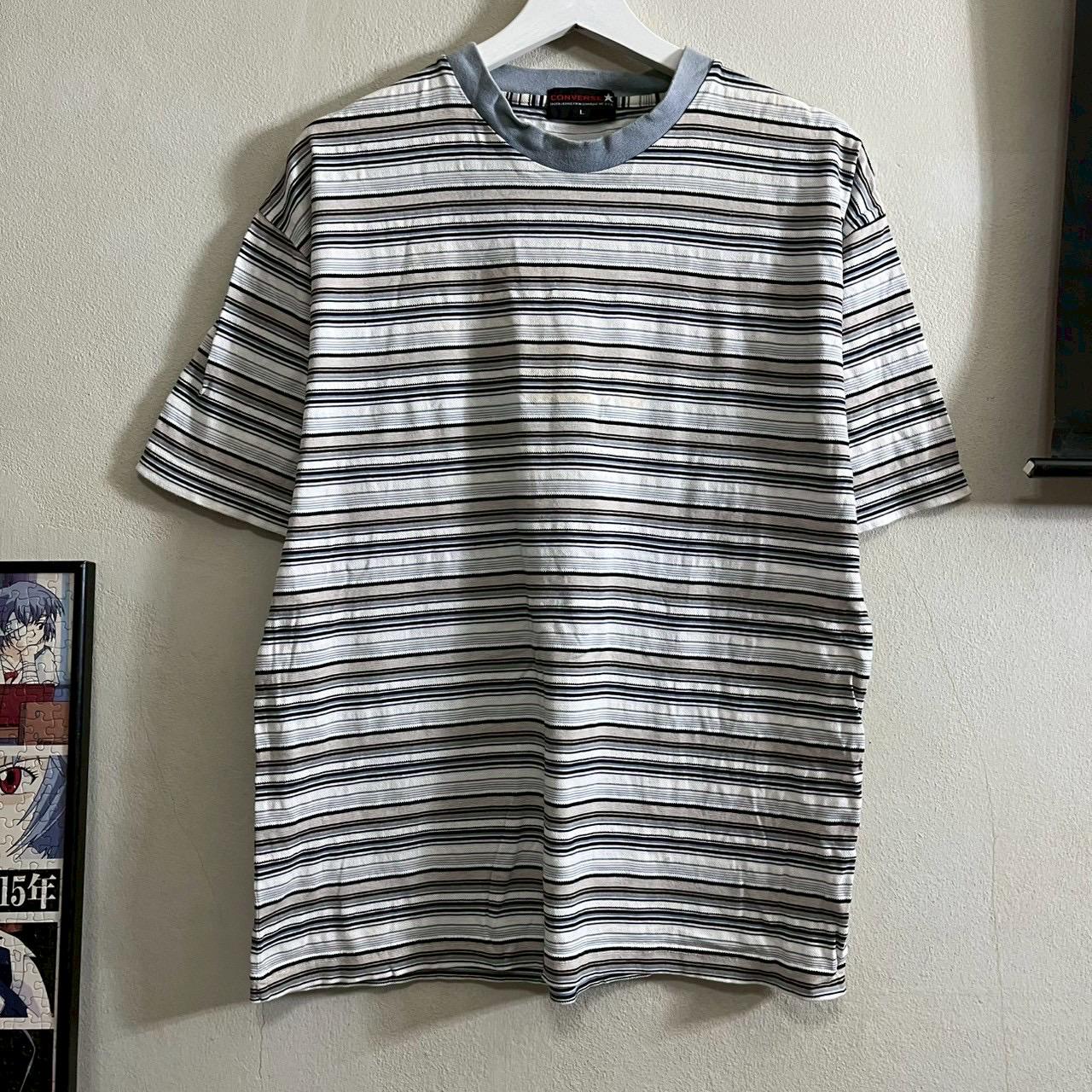 Vintage 90s Converse Striped T Shirt size L Graphic Tee – Aesthetic Look · Must-Have Style