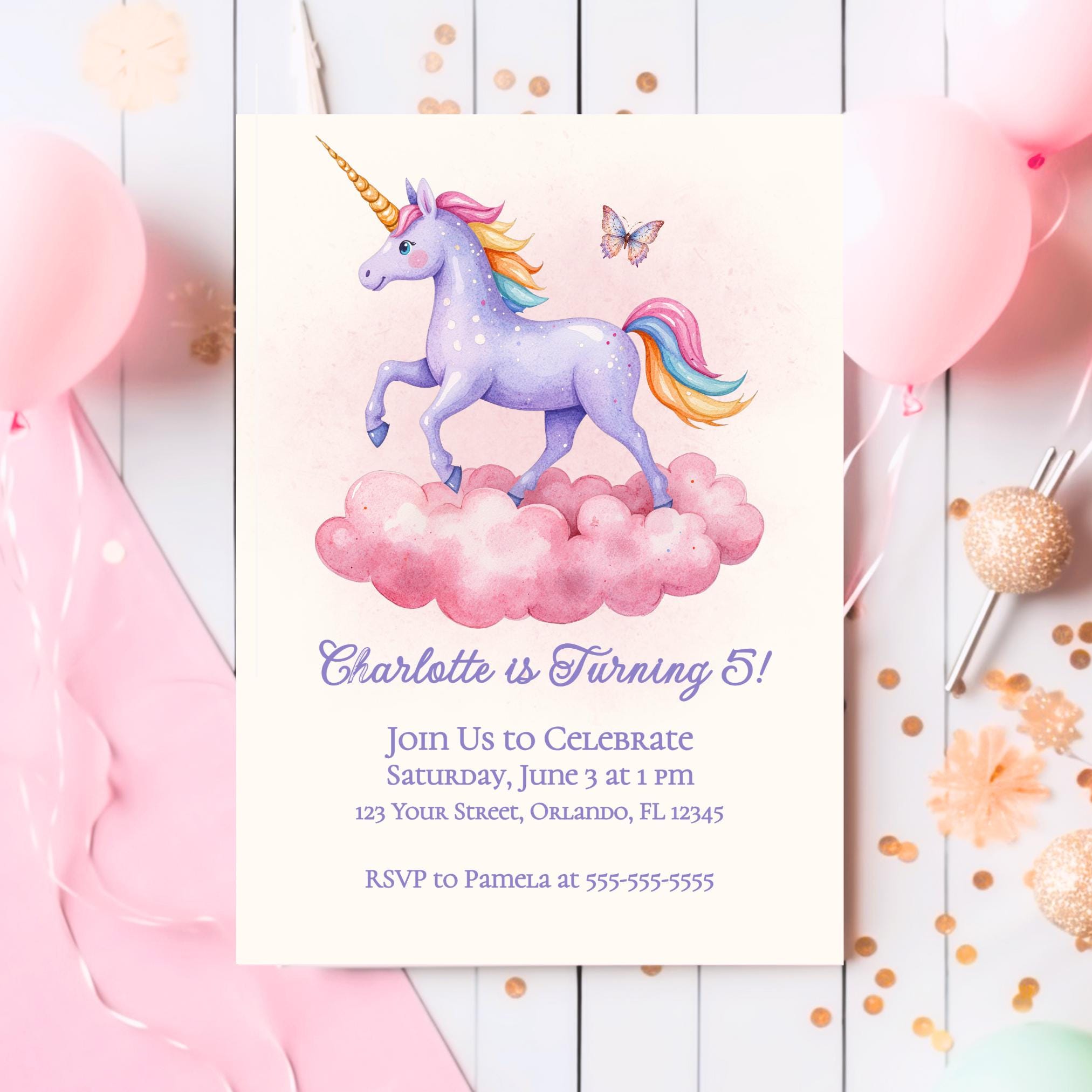 Editable Unicorn Birthday Invitation Template Unicorn Party Decor Watercolor Unicorn Printable Invitation Girl Birthday Invite Magical UN10 Graphic Tee – Warm & Stylish · Trending Graphic Apparel
