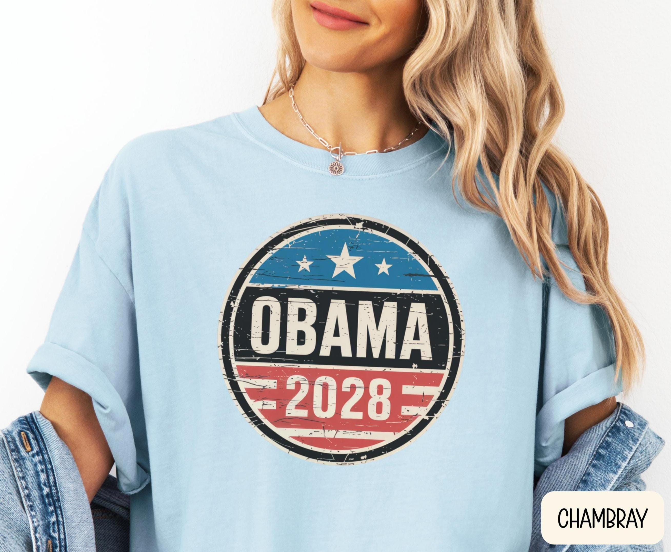 OBAMA 2028 Shirt Political Shirt Anti Trump Shirt Anti Fascism Tee Save Democracy Shirt Election Shirt Democrat Gift Graphic Tee – Warm & Stylish · Top Pick For Any Outfit