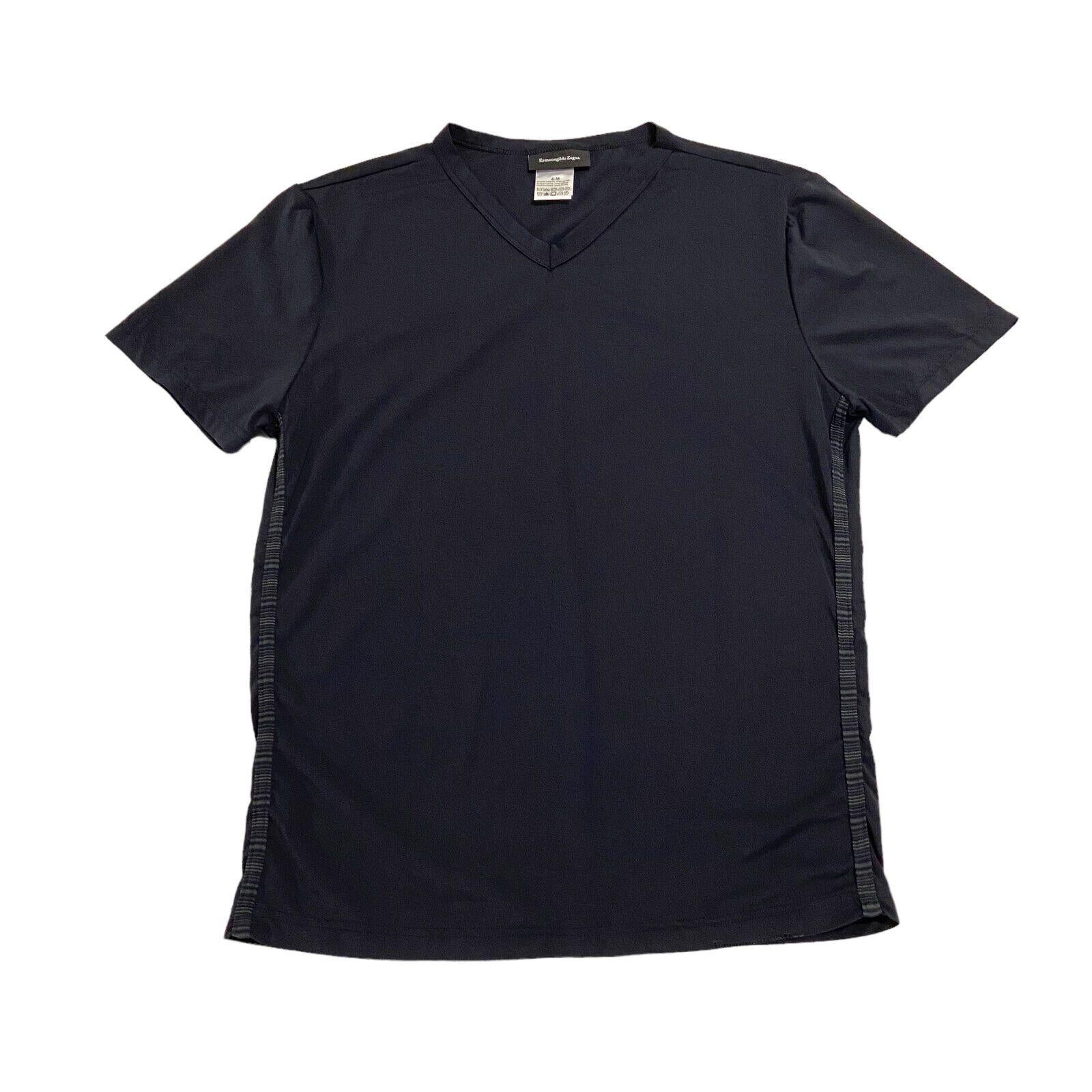 Ermenegildo Zegna Womens Tshirt Vintage VNeck Designer Dark Navy Polyamide Graphic Tee – Aesthetic Look · Top Pick For Any Outfit