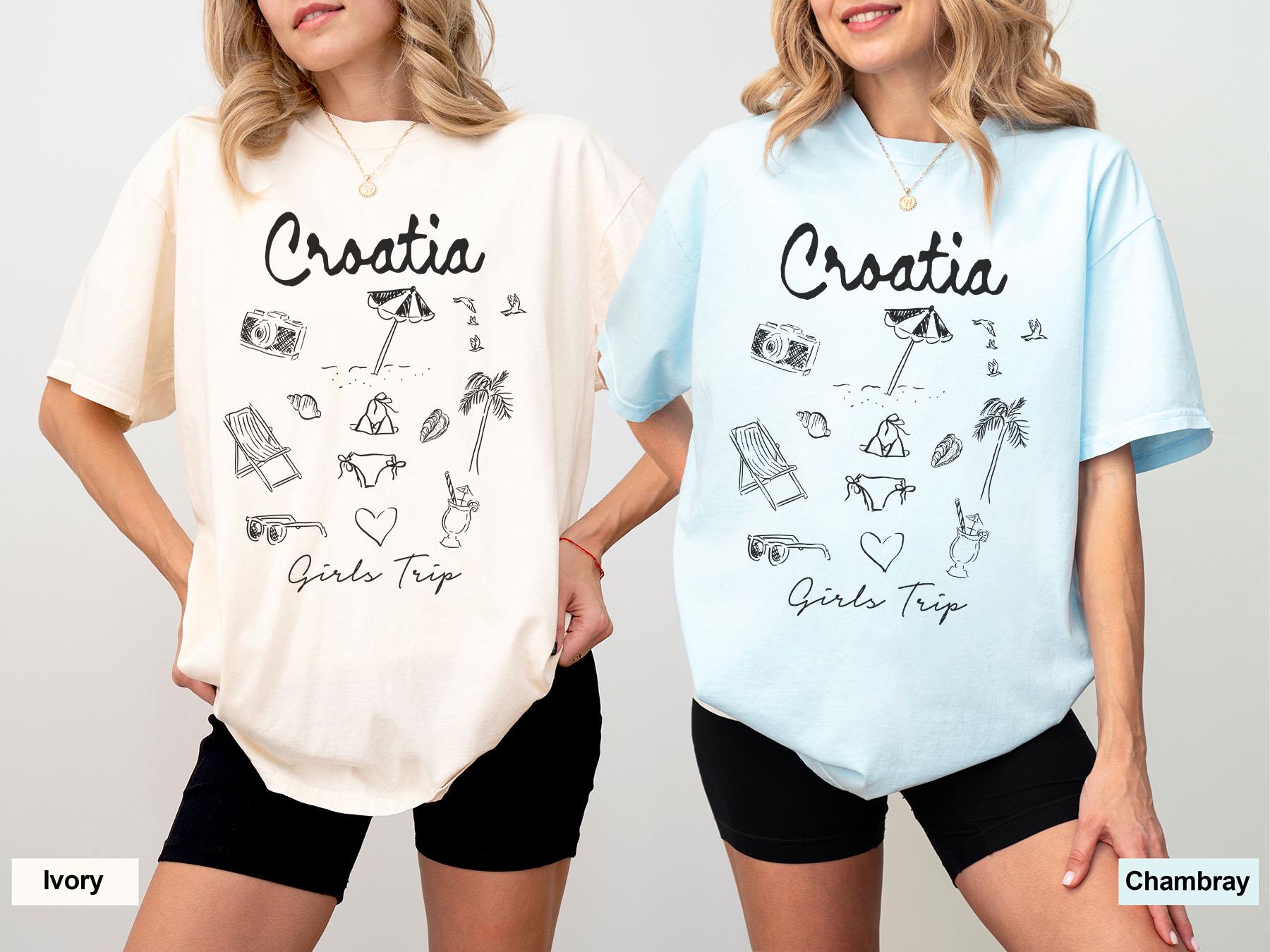 Croatia Shirt Girls Trip Tees Gifts for Her Comfort Colors Vacation Tshirt Matching Shirts Girls Trip Favors Friends Trip Graphic Tee – Easygoing Wear · Trending Graphic Apparel