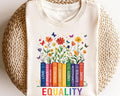 Equal Rights Shirt Book Flower Shirt Feminist Gift Women Rights Shirt Women Rights Graphic Tee – Feel-Good Design · Must-Have Style