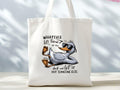 Whatever Life Throws At You Tote Bag Retro Snarky Sarcastic Tote Bag Funny Vintage Duck Tote Bag Animal Meme Tote Bag Humor Tote Bag Tote Bag – Easygoing Wear · Great Gift For Fans