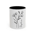 Floral Coffee Mug Personalized Birth Month Gift Custom Name Cup Birthday Flower Mug 11 15oz Cup for Her Coffee Lover Mothers Day Gift Graphic Tee – Fan Favorite · Perfect For Daily Wear